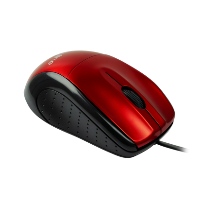 Mouse Óptico Alámbrico (Rojo)